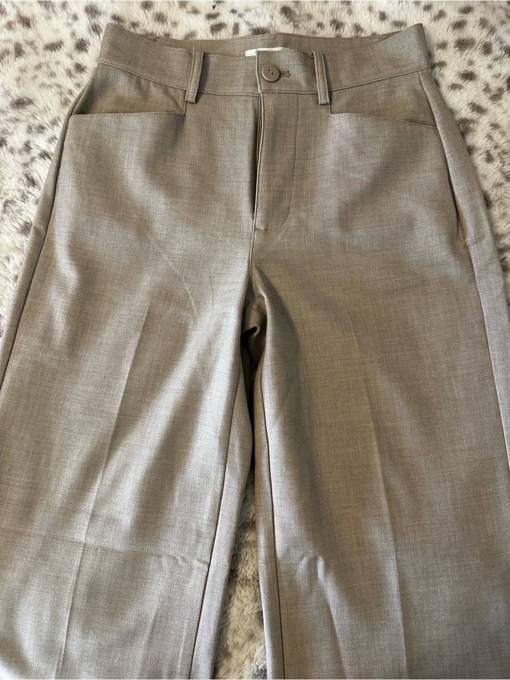 LOFT High-Rise Wide-Leg Pants in Taupe
